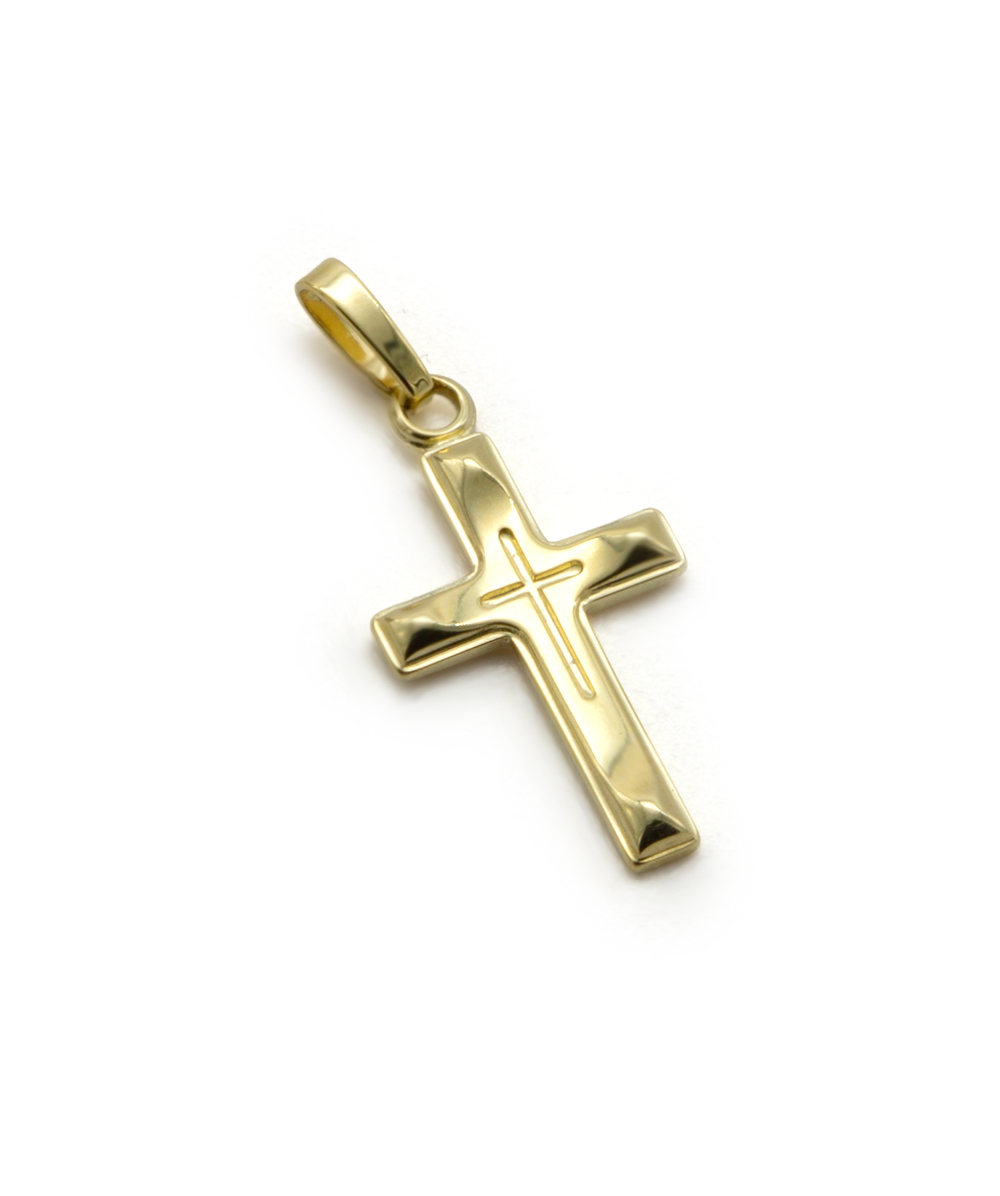 Kreuzanhänger 585er Gelbgold
