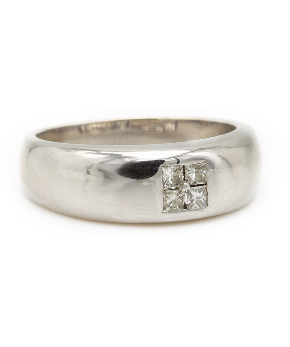 Ring mit Princess-Diamanten 750er Weißgold