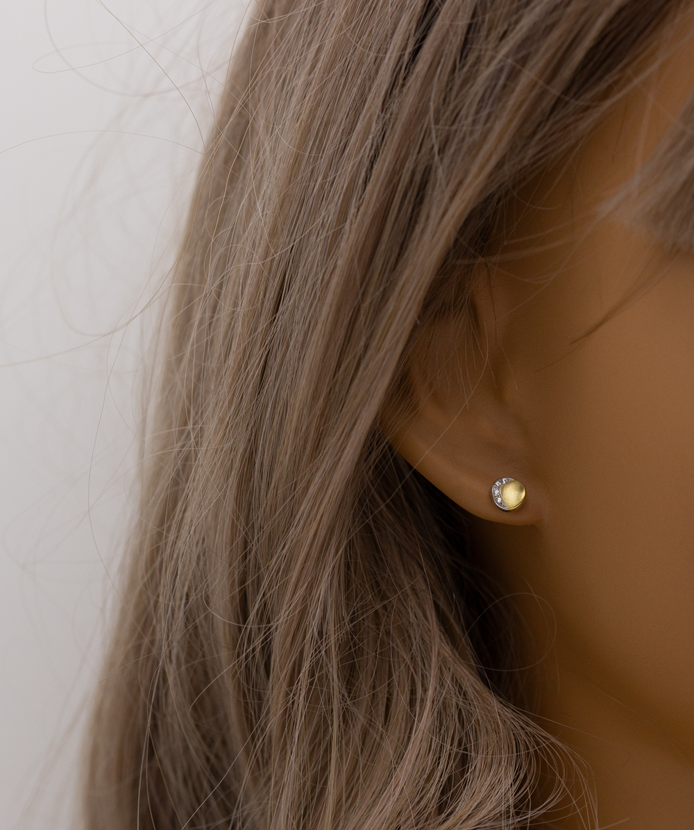 Ohrstecker mit Zirkonia 333er Gelbgold