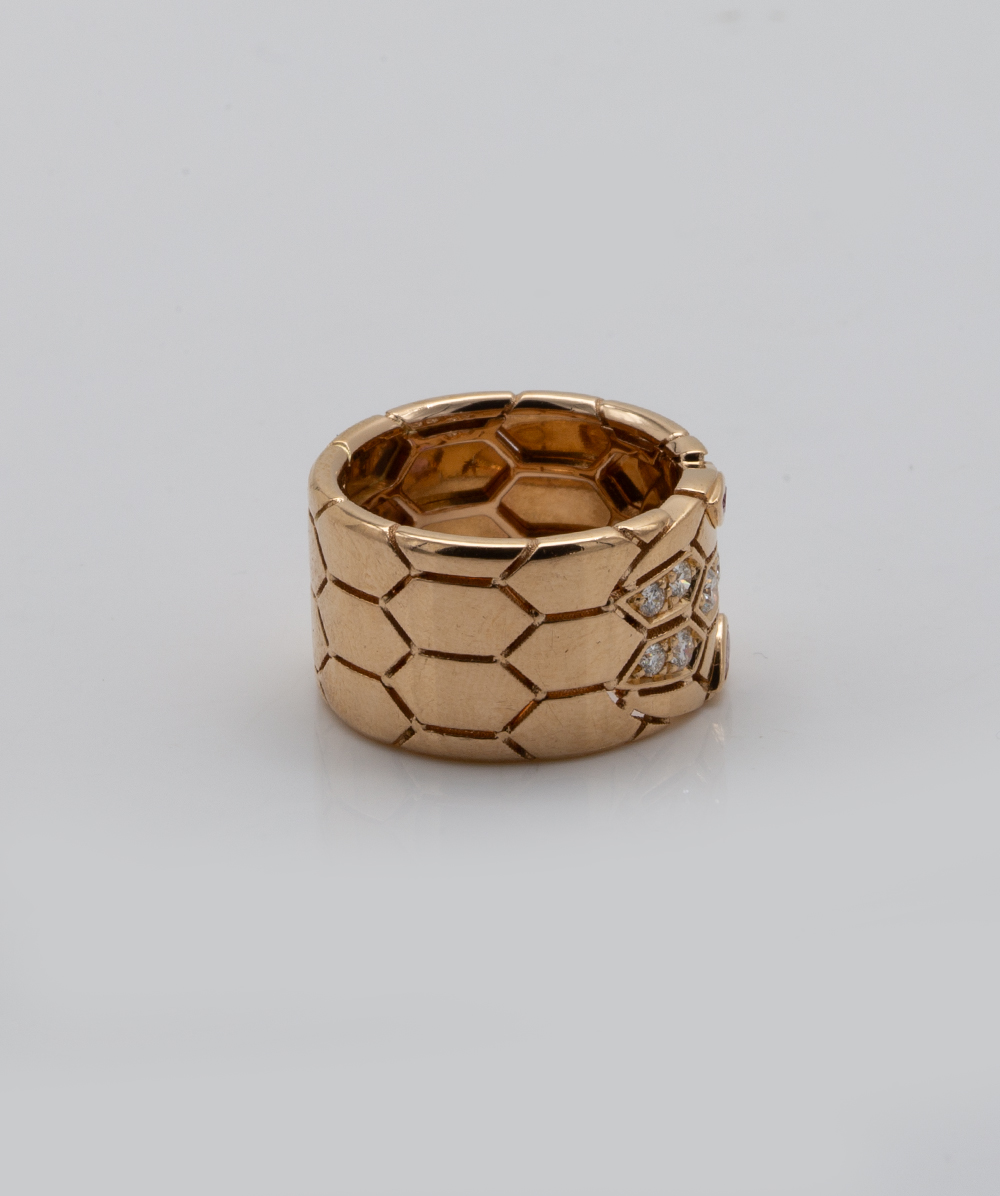 Brillantring Bvlgari Serpenti 750er Gold