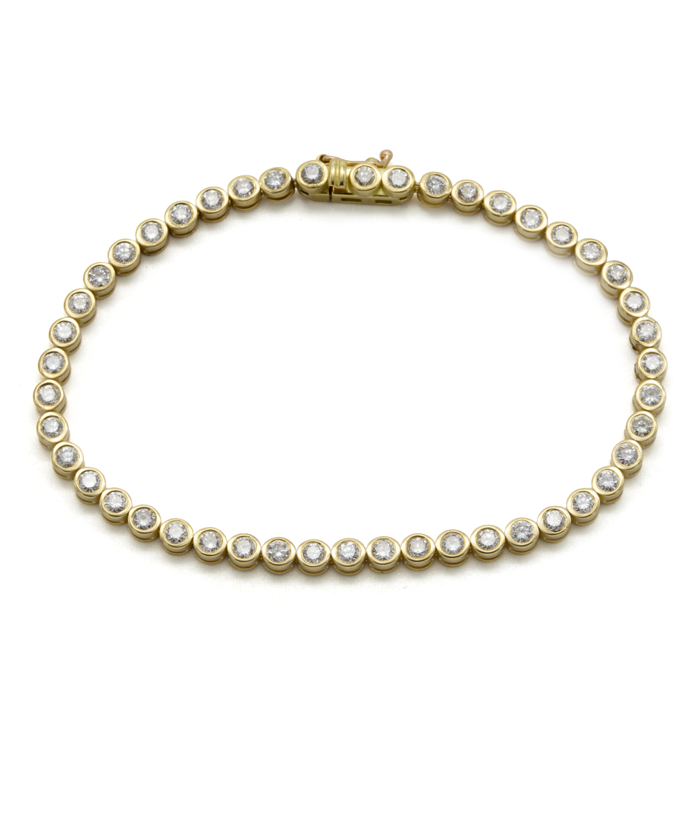 Tennisarmband mit Brillanten 750er Gelbgold