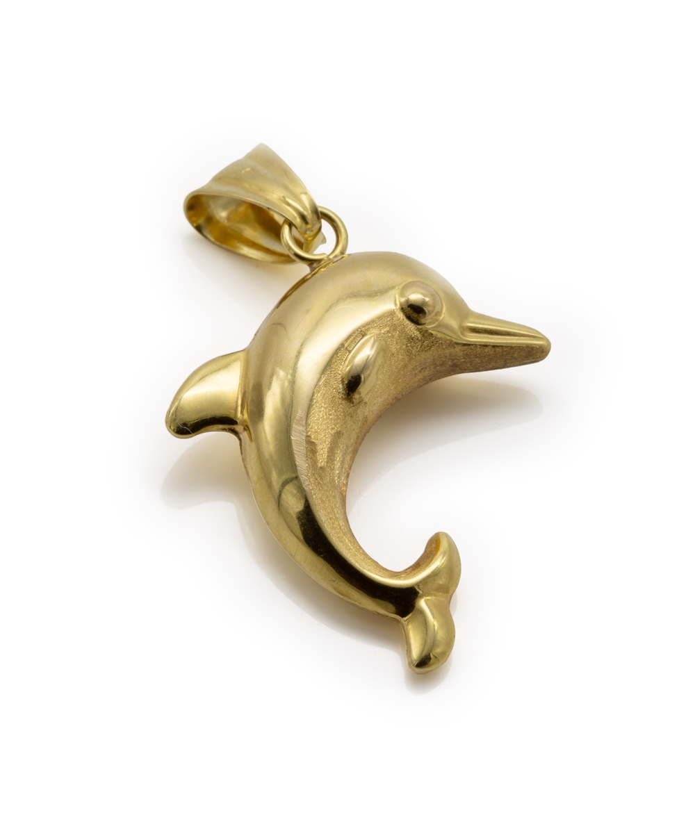 Anhänger Delfin 585er Gelbgold