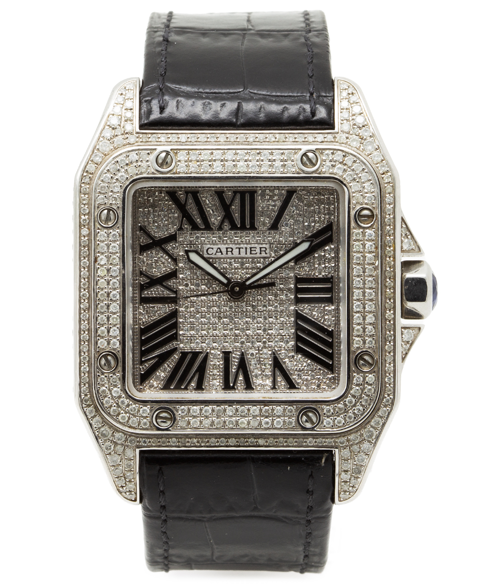 Cartier Santos XL100 Iced Out, Referenz 2656