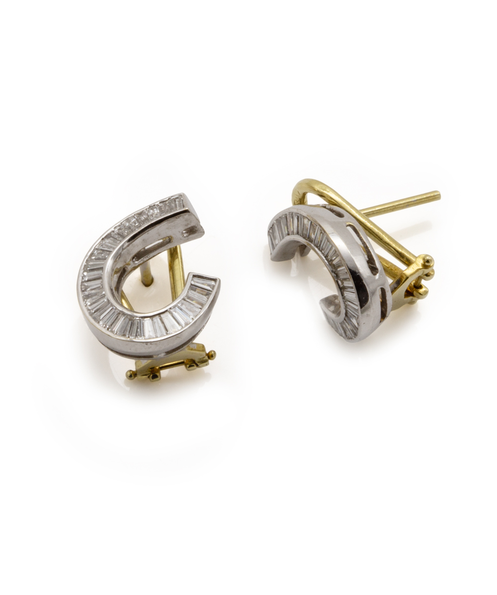 Ohrstecker mit Diamanten 750er Gold bicolor