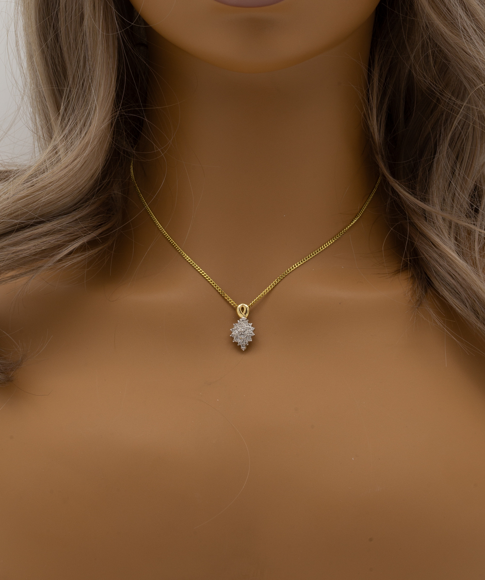 Anhänger mit Diamanten 585er Gold bicolor