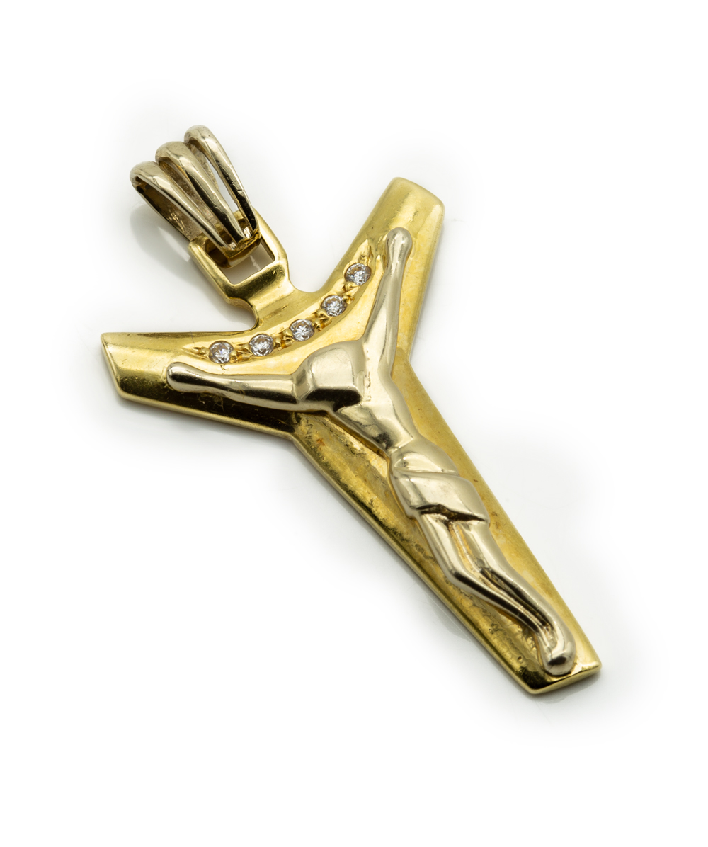 Kreuzanhänger mit Brillanten 750er Gold