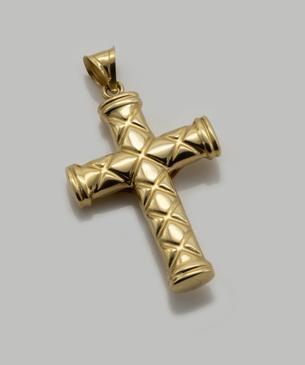Kreuzanhänger 585er Gold bicolor