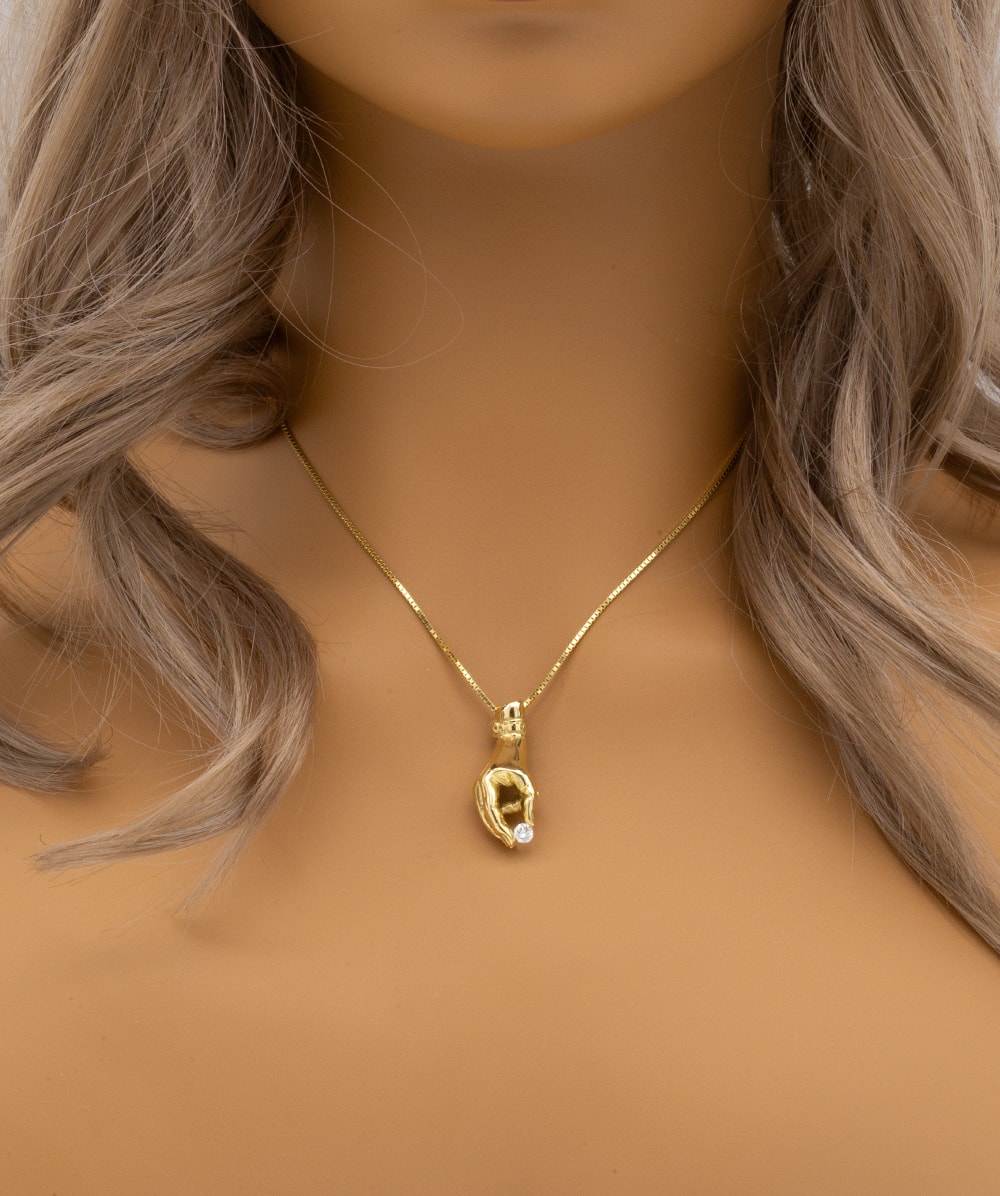 Anhänger mit Brillanten 750er Gelbgold 