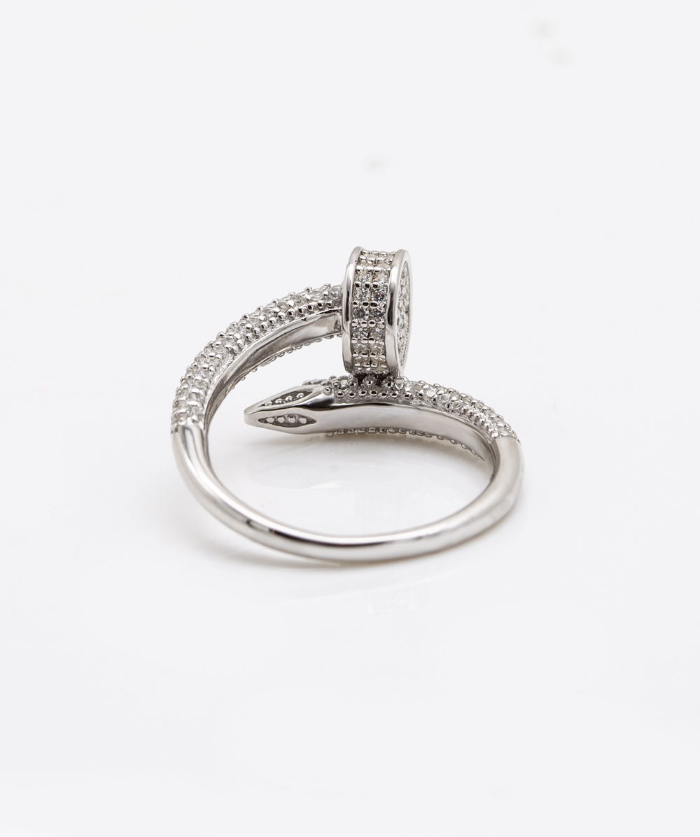 Nagelring mit Zirkonia 925er Silber