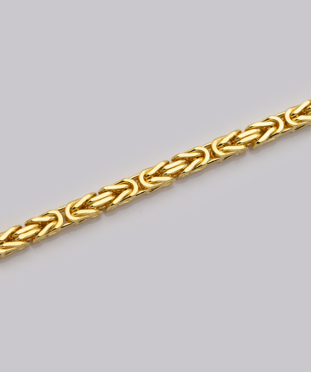 Königsarmband 925er Silber vergoldet 