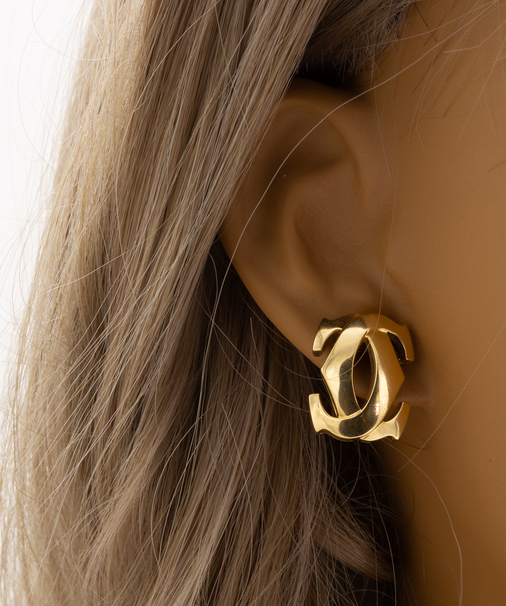 Cartier Penelope Double C Ohrclips 750er Gelbgold
