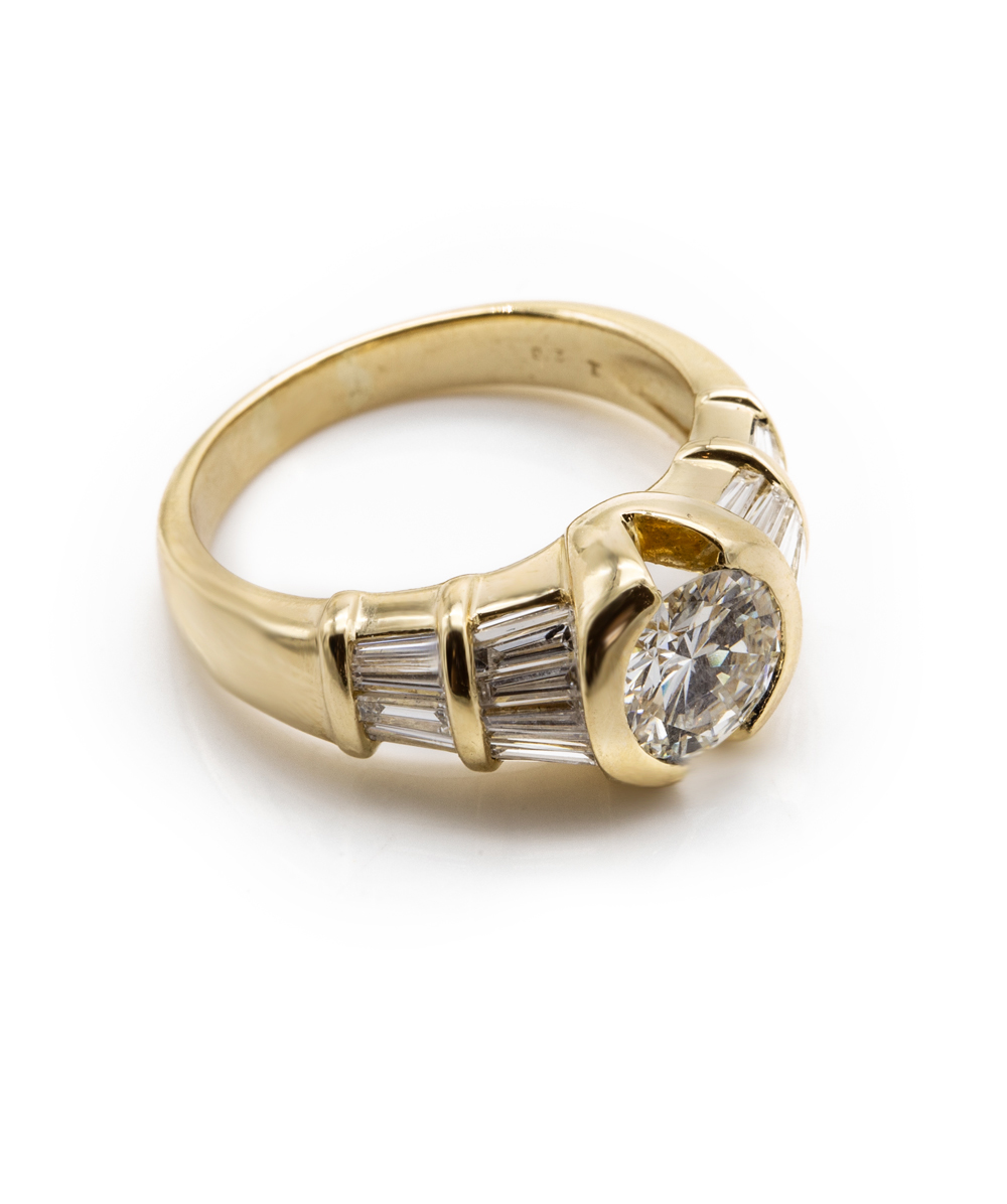 Ring mit Brillanten 750er Gelbgold