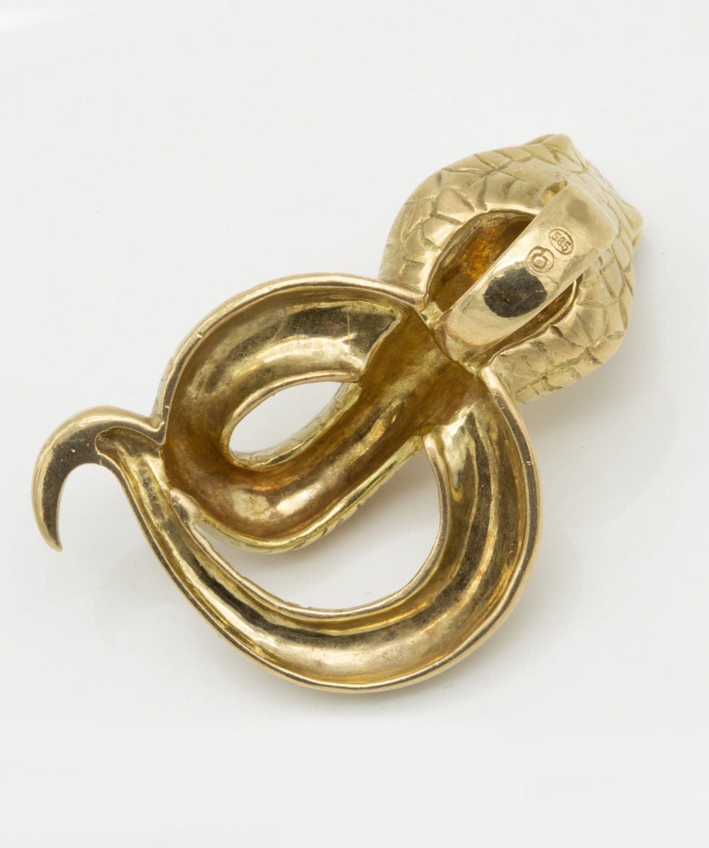 Anhänger "Schlange" mit Brillanten 585er Gold bicolor