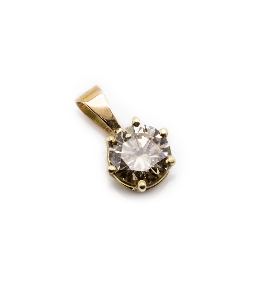Anhänger mit Brillantsolitär 750er Gelbgold