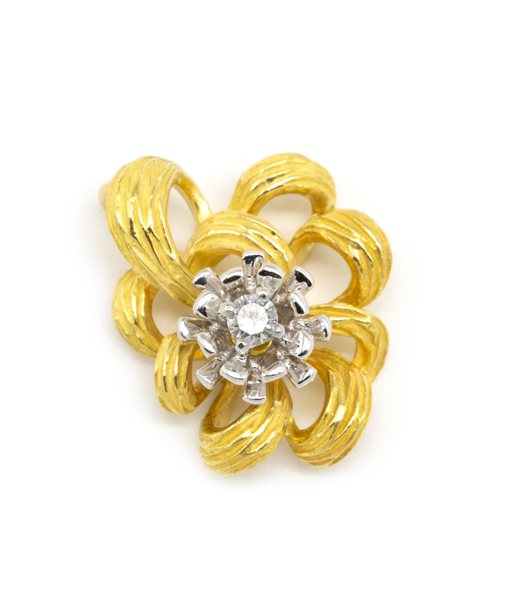 Anhänger mit Brillantsolitär 750er Gold bicolor