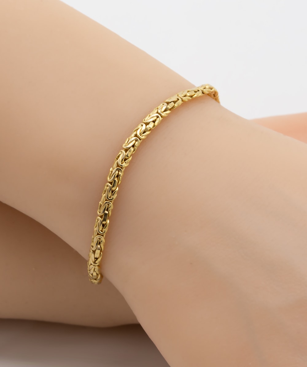 Armband Königsmuster 585er Gelbgold 