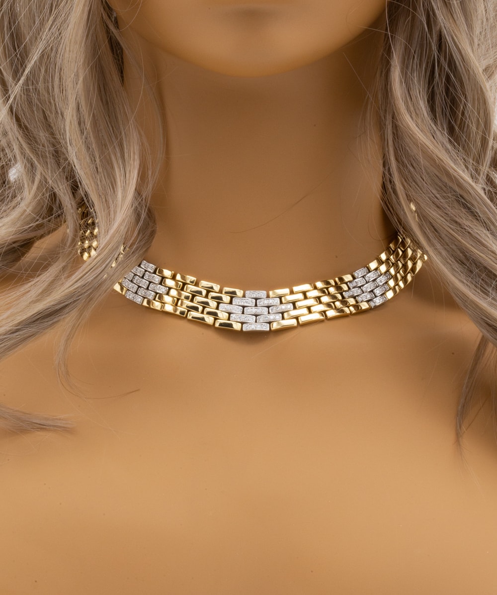 Collier mit Brillanten 750er Gold bicolor 