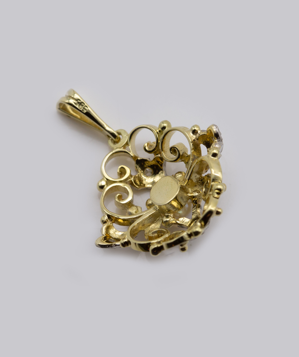 Anhänger Brillant-Zuchtperle 585er Gold bicolor - Alternative View