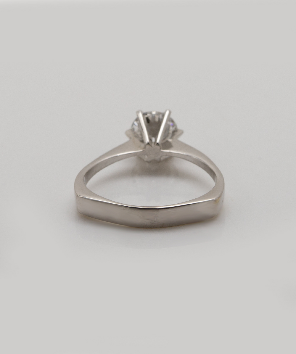 Ring mit Brillantsolitär 585er Weißgold