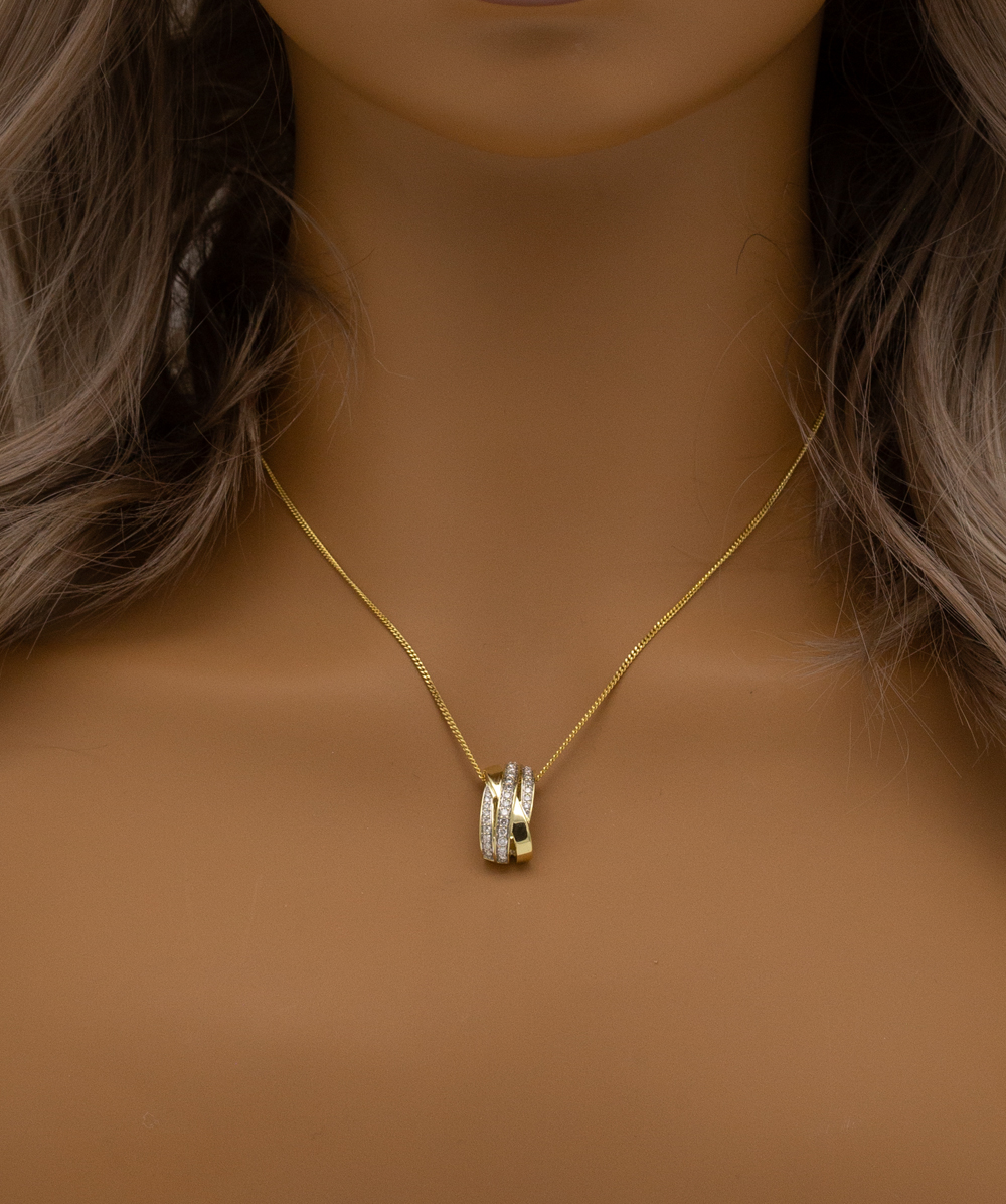 Anhänger mit Brillanten 585er Gelbgold
