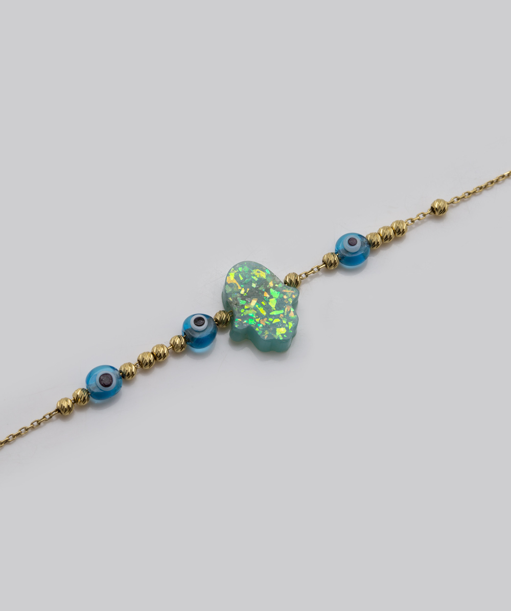 Armband mit Farbsteinen 585er Gelbgold - Alternative View