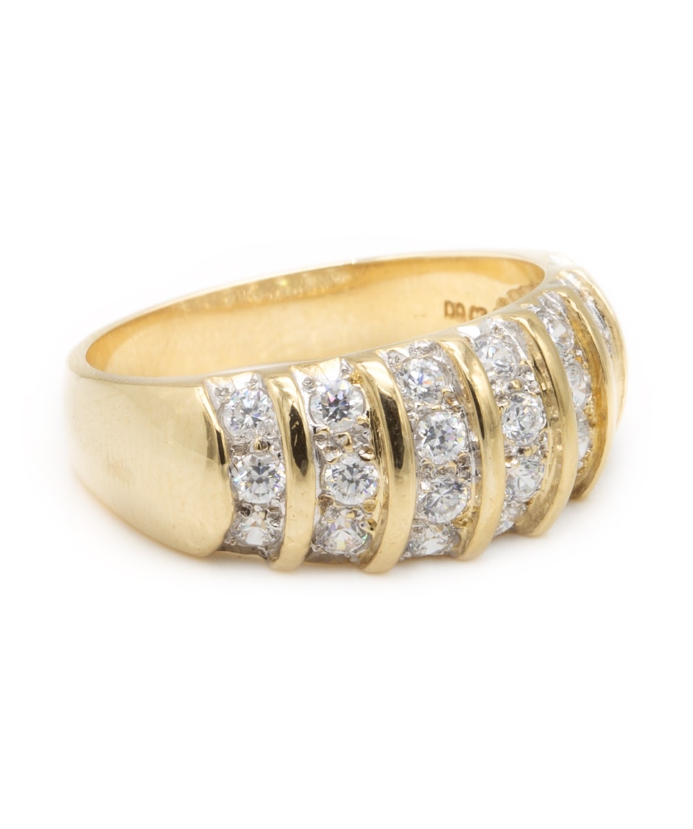 Ring mit Zirkonia 585er Gold bicolor
