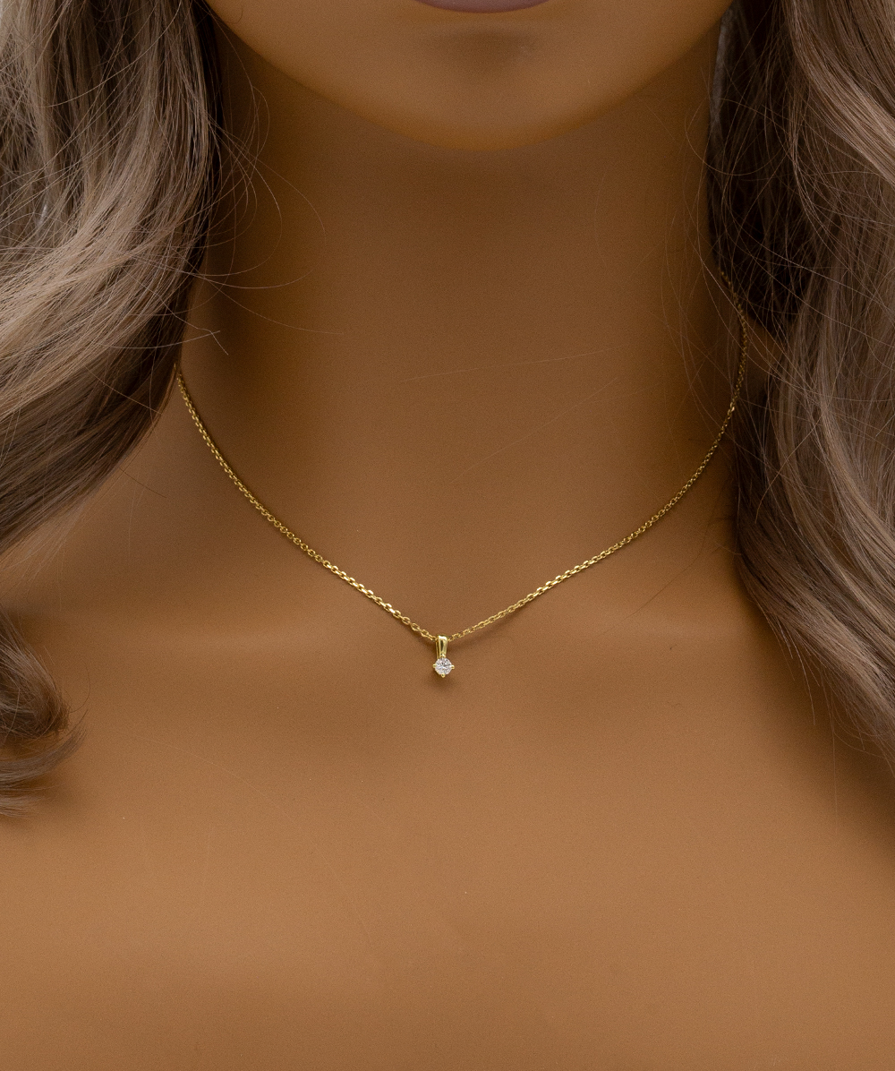 Anhänger Brillantsolitär 585er Gelbgold 
