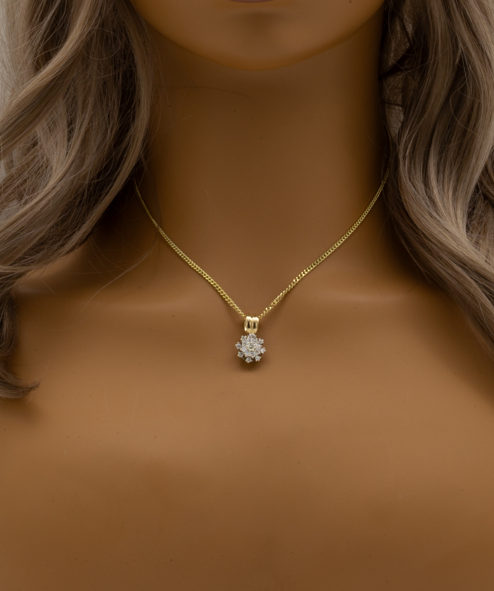 Clipanhänger mit Brillanten 585er Gold bicolor