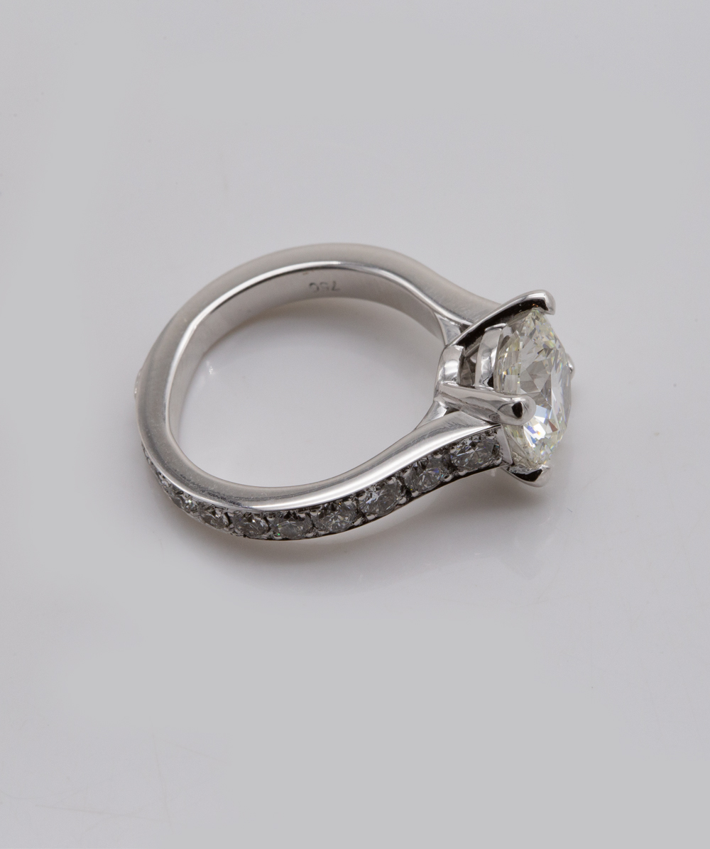 Ring mit Brillanten 750er Weißgold