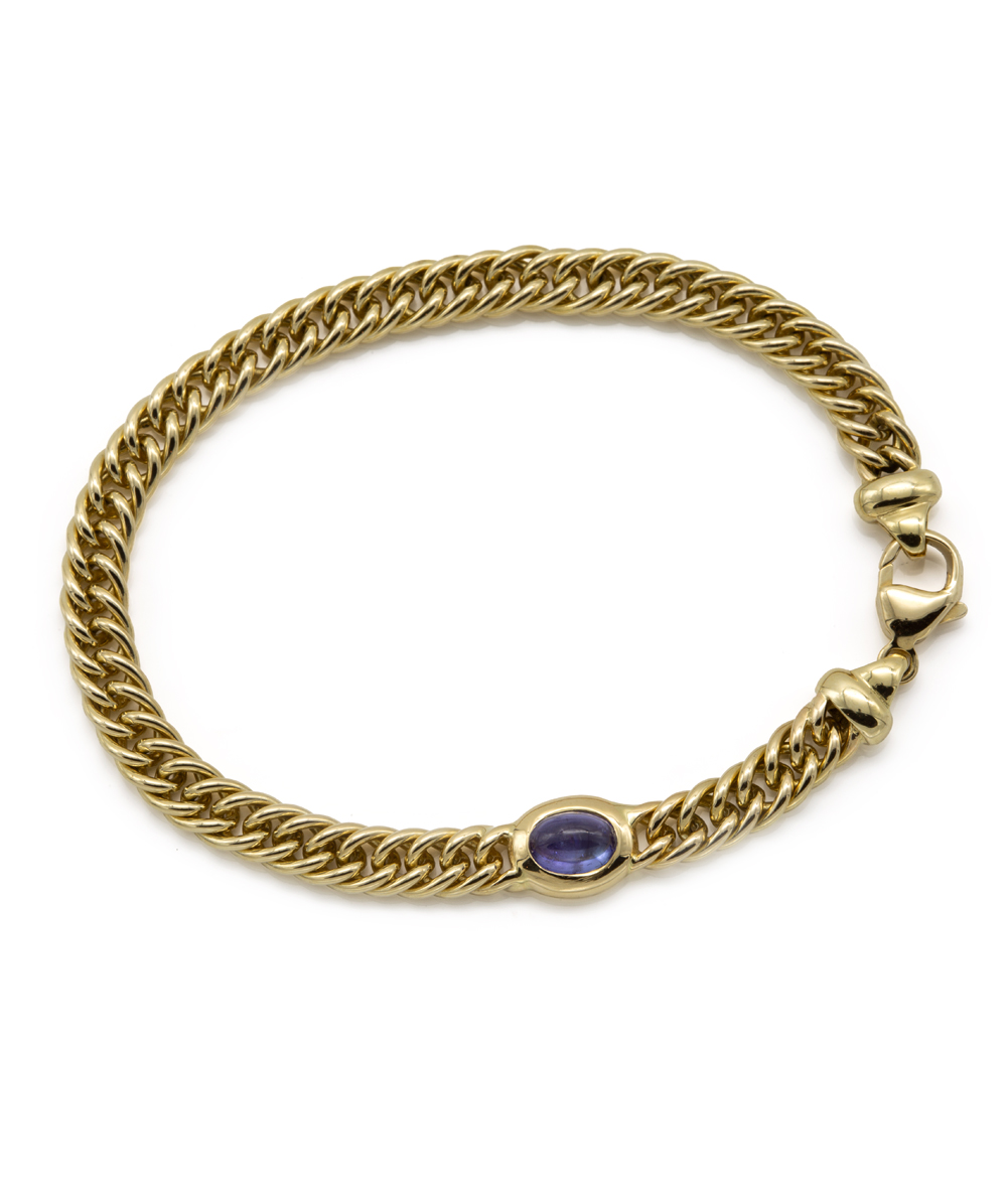Armband mit Saphir 585er Gelbgold