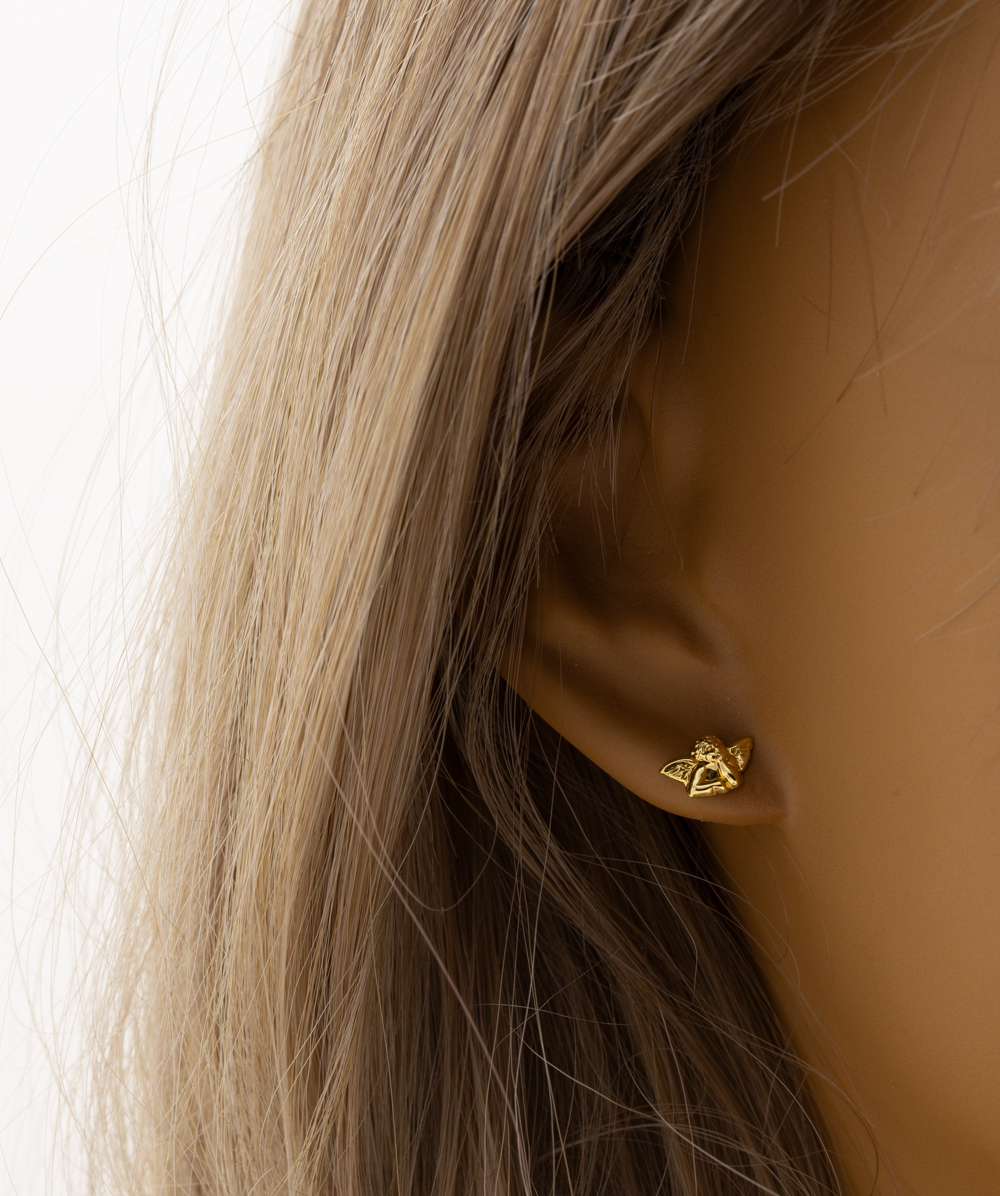 Ohrstecker Engel 333er Gelbgold