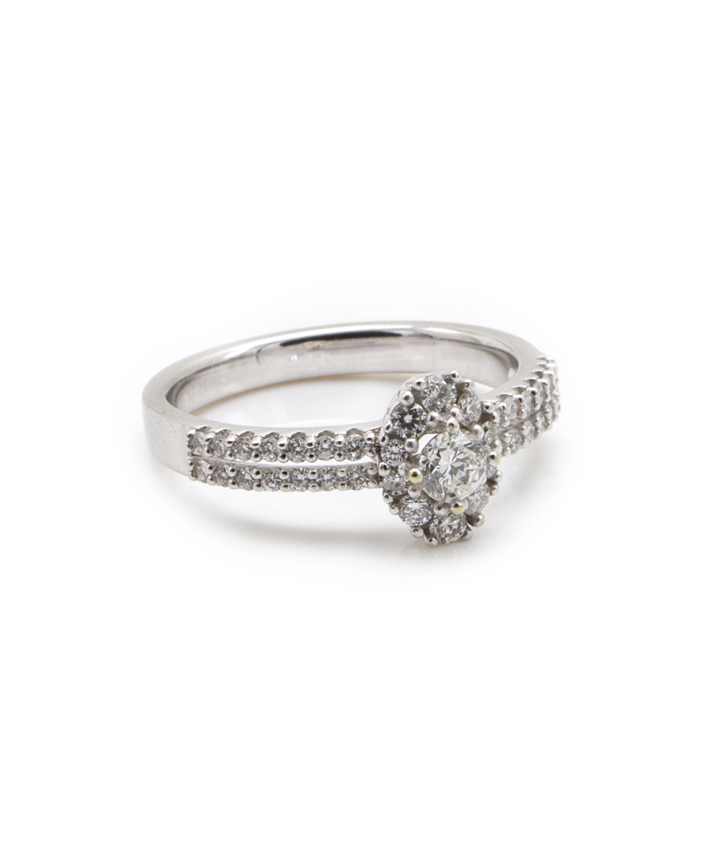 Ring mit Brillanten 585er Weißgold