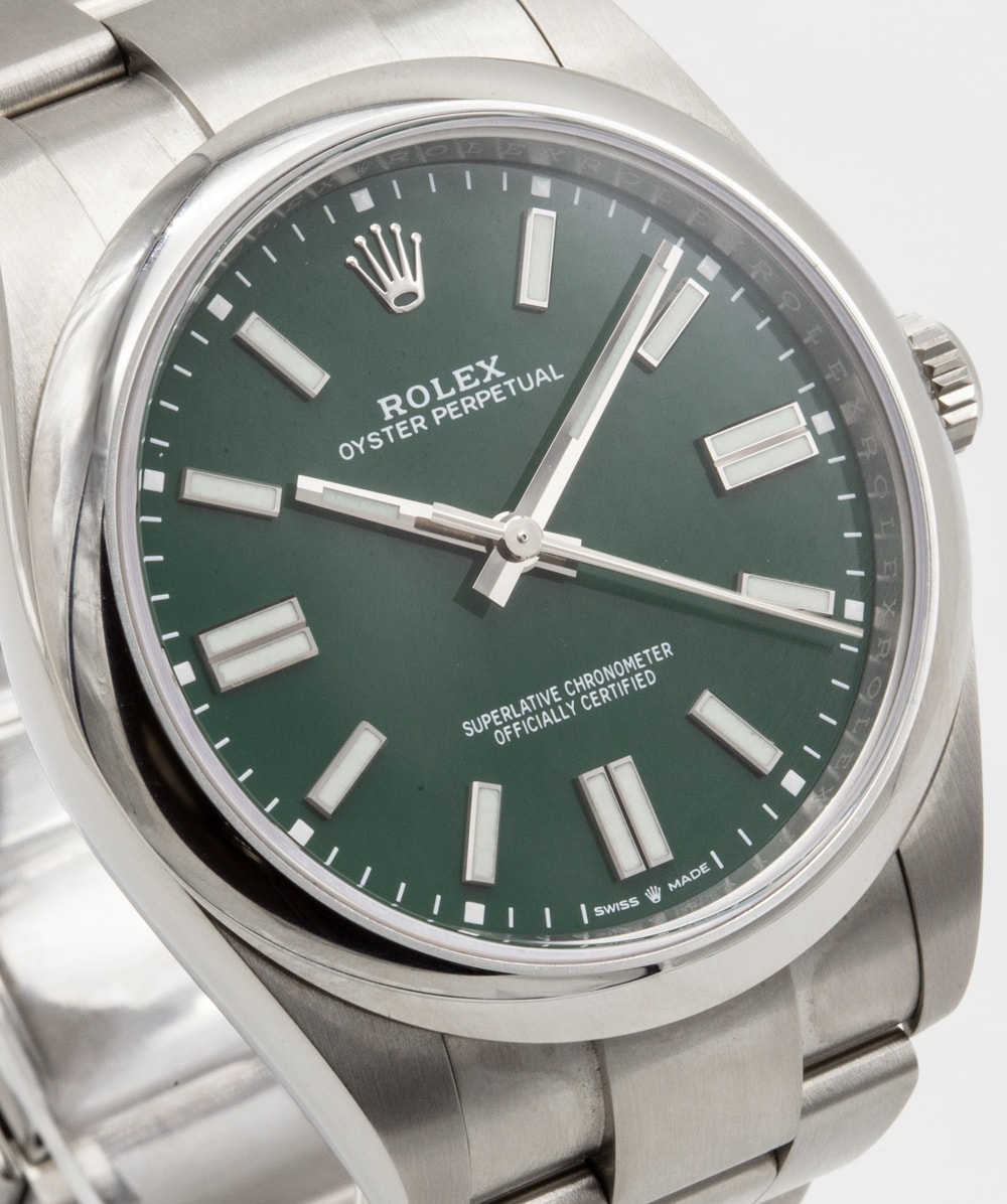 Rolex Oyster Perpetual Grün 41mm Ref: 124300