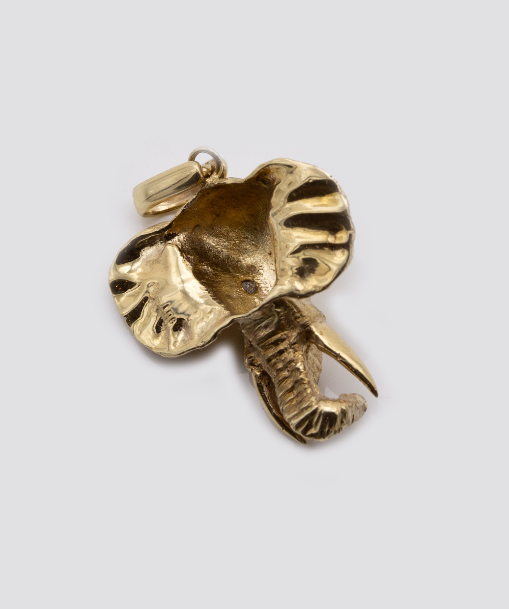 Anhänger Elefant mit Brillanten 585er Gelbgold
