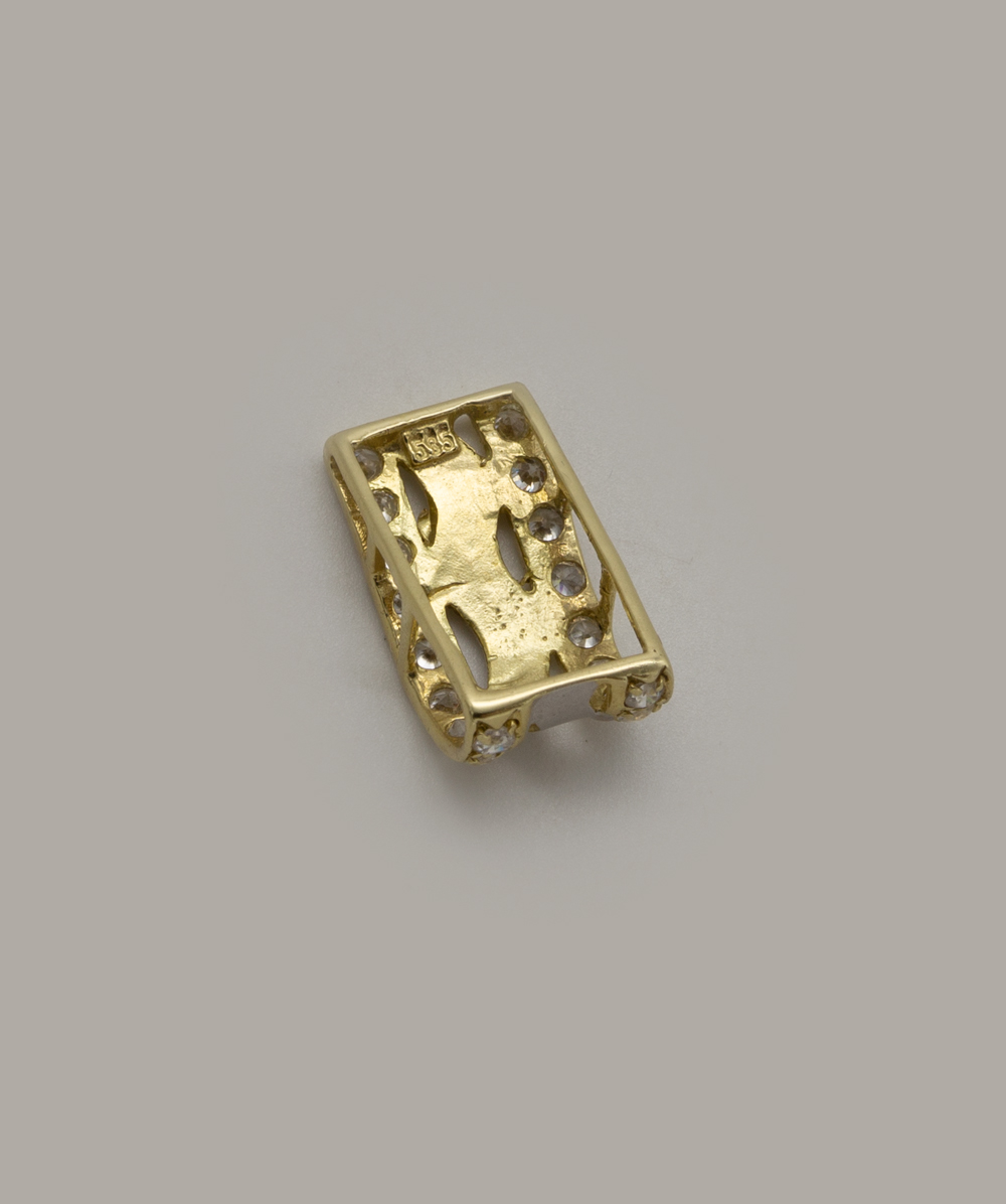 Anhänger mit Zirkonia 585er Gold bicolor