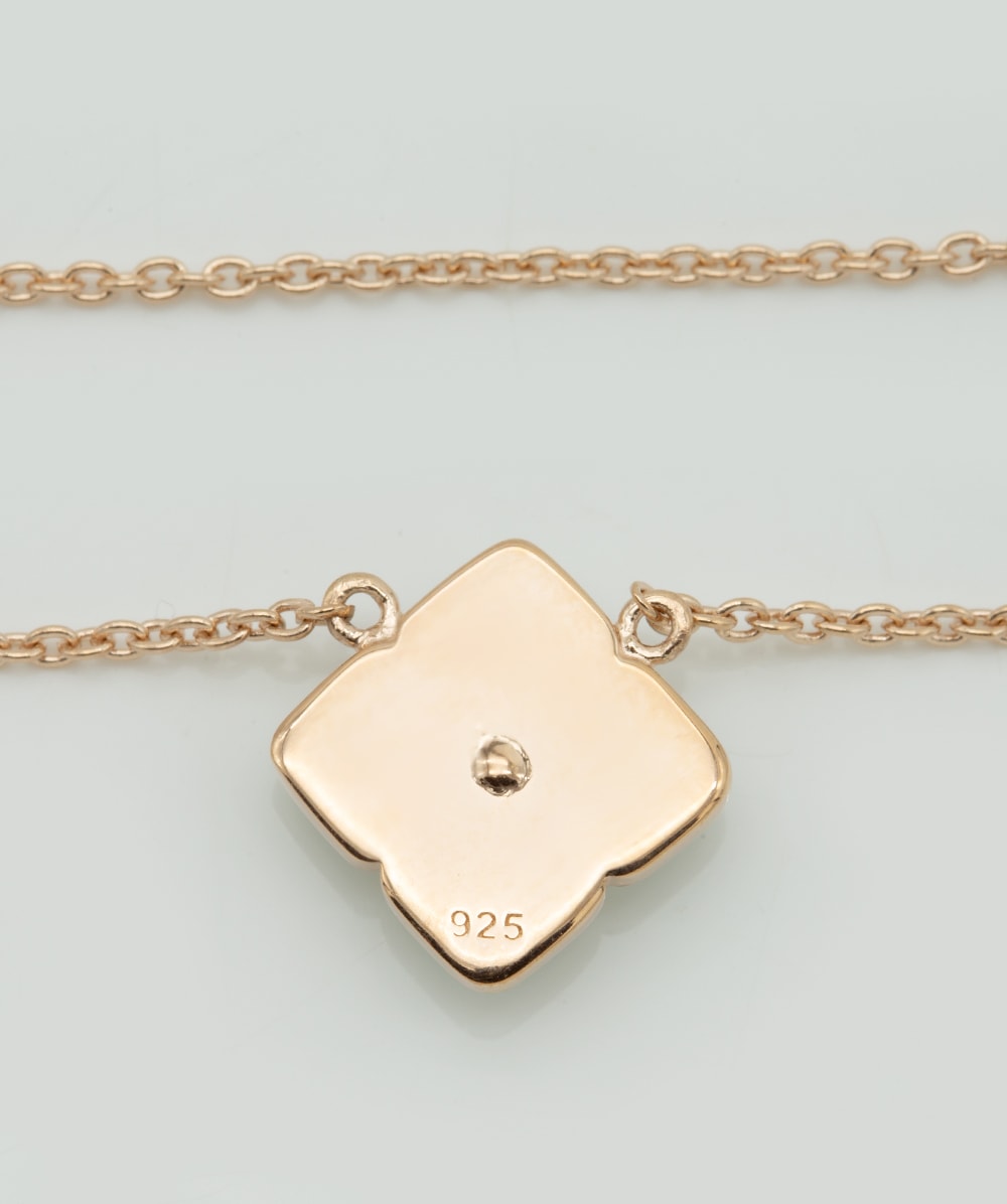 Collier mit Amazonit und Zirkonia 925er Silber rosévergoldet - Alternative View