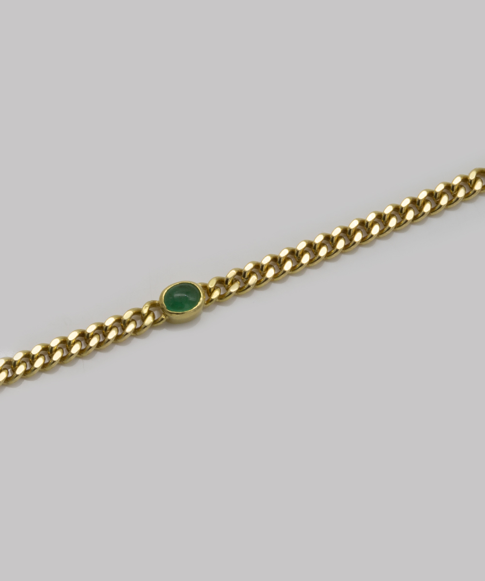 Armband mit Smaragden 585er Gelbgold