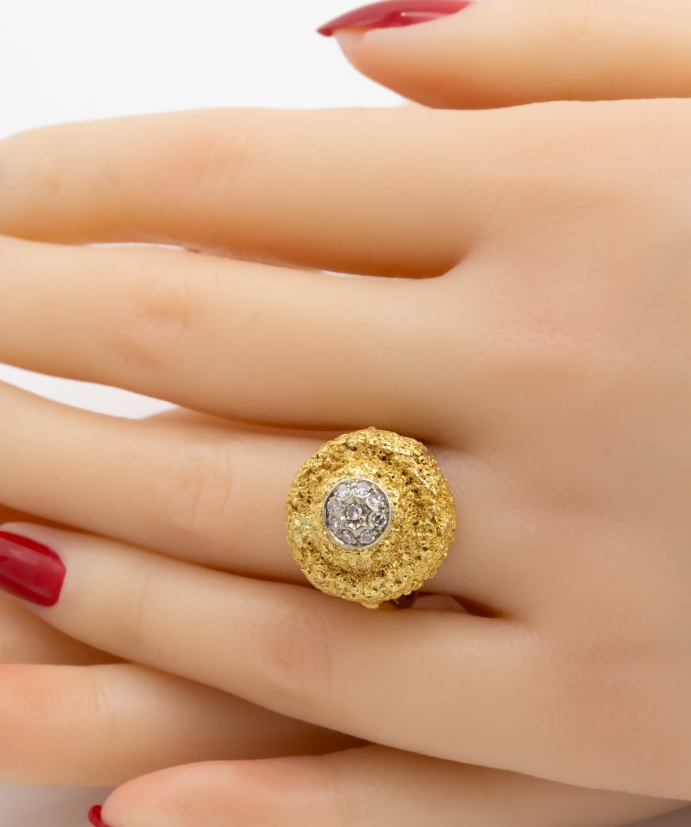 Ring mit Brillanten 750er Gold bicolor