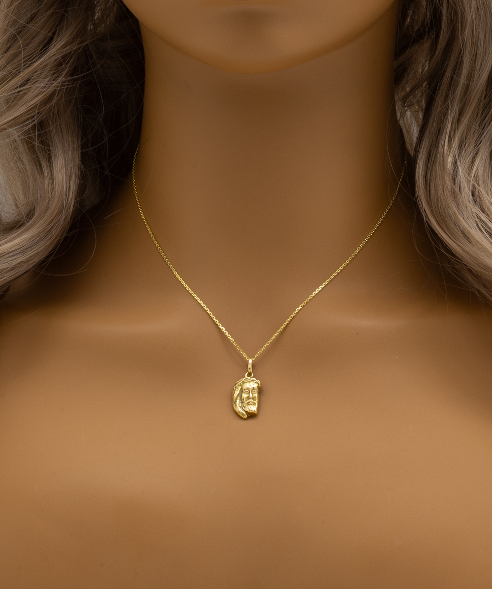 Anhänger Jesus 750er Gelbgold