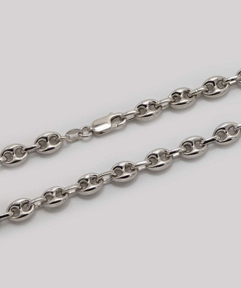Bohnenkette 925er Silber