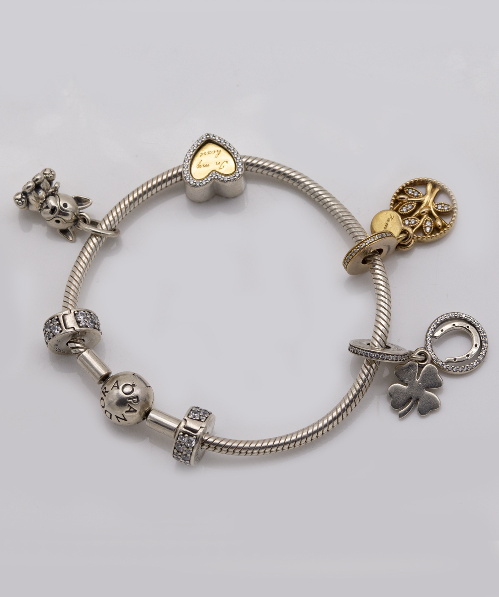 Armband von Pandora mit Charms 925er Silber