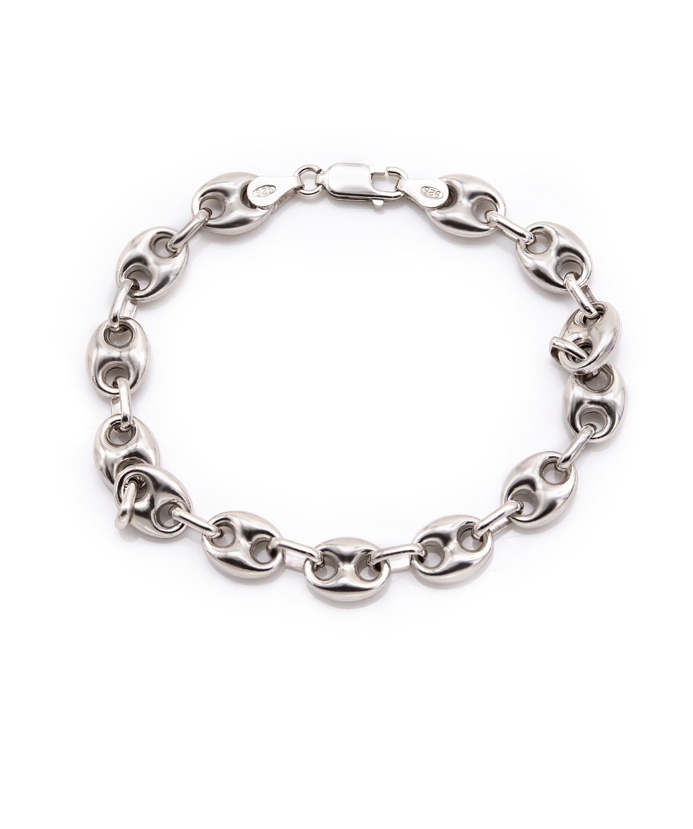 Bohnenarmband 925er Silber
