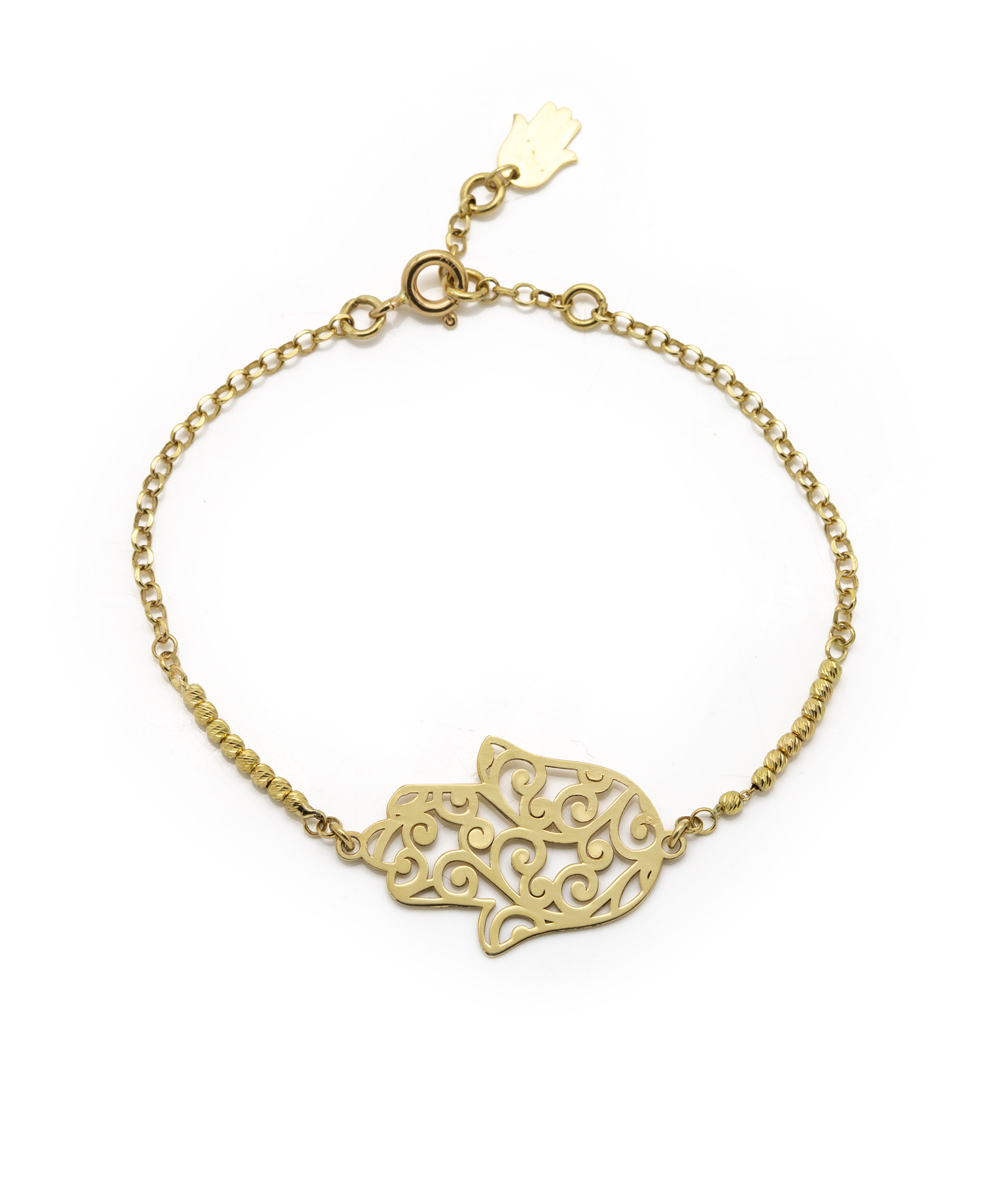 Armband Fatimas Hand 750er Gelbgold 
