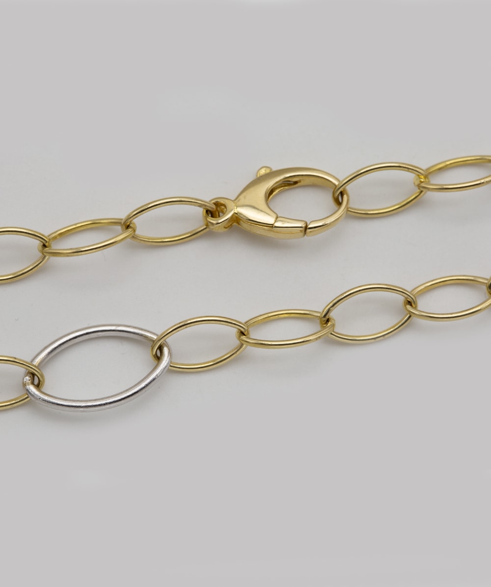 Halskette 585er Gold bicolor