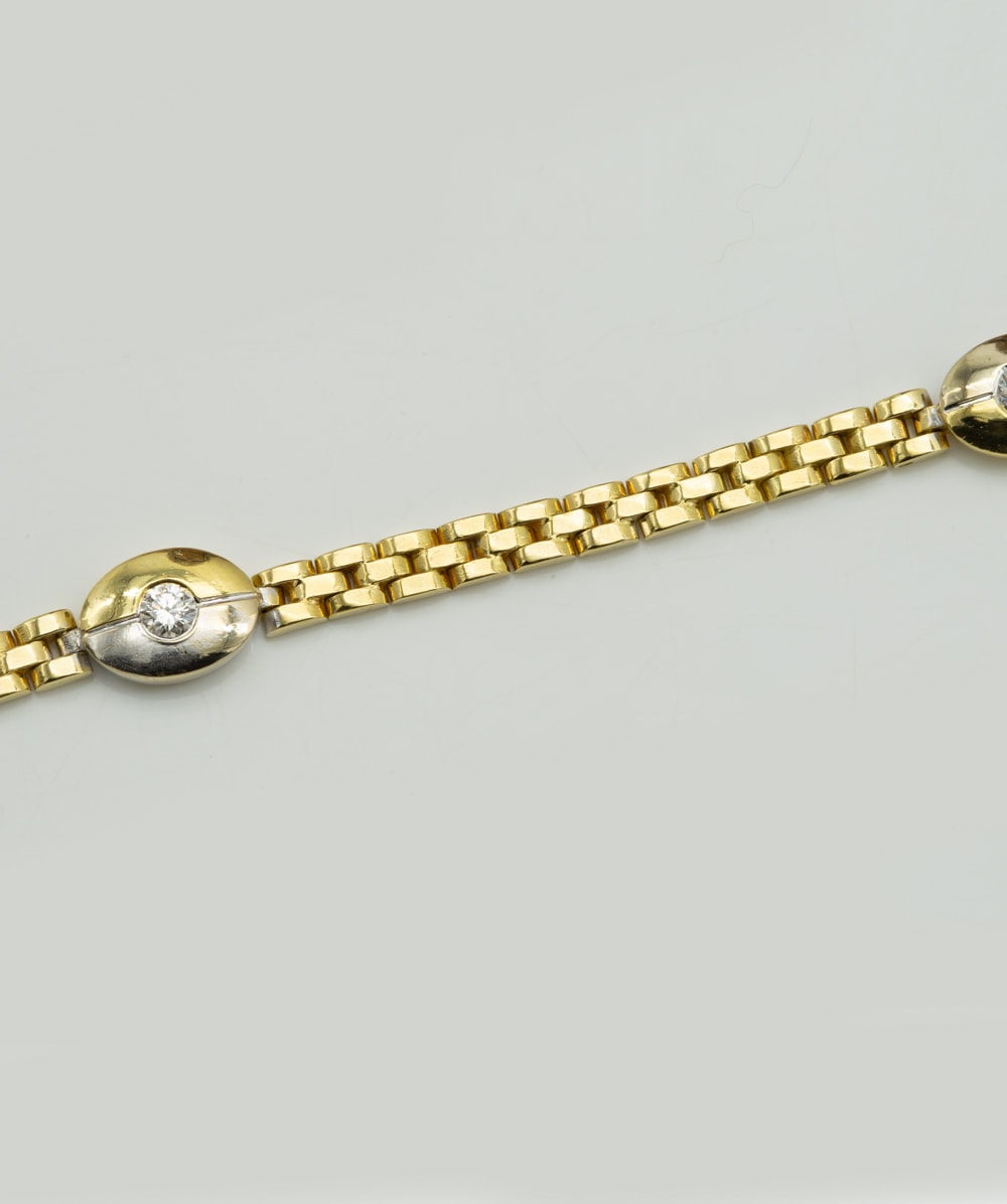 Armband mit Brillanten 750er Gold bicolor