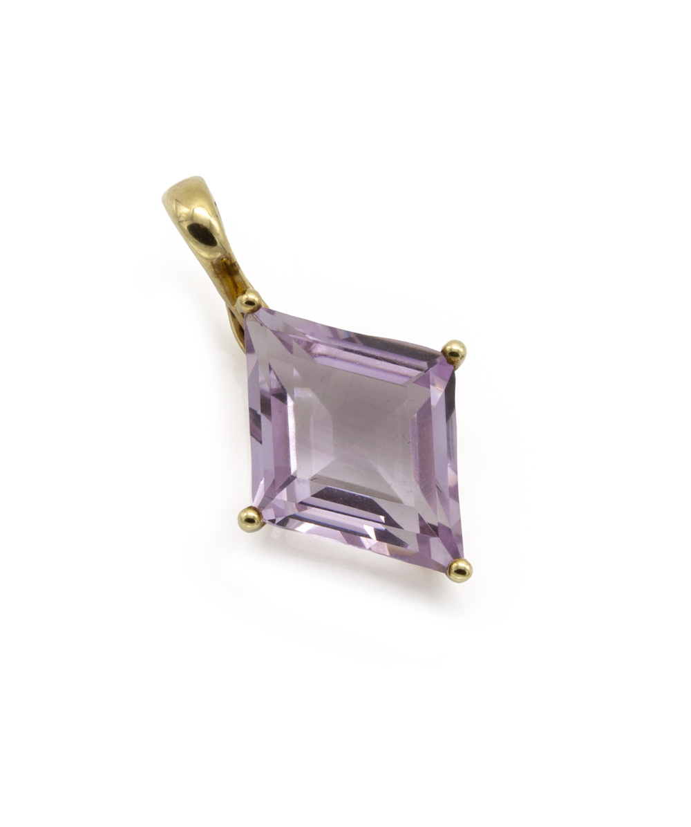 Clipanhänger Echt Amethyst 333er Gelbgold
