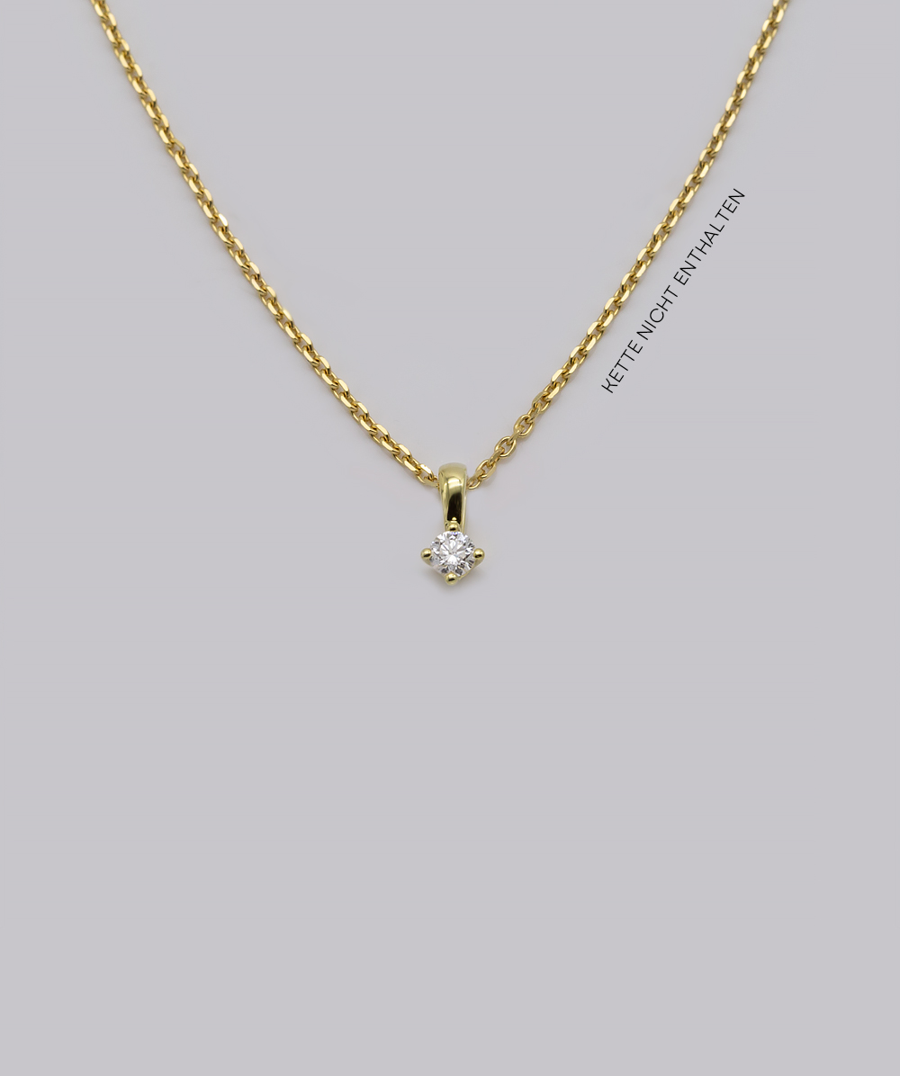 Anhänger Brillantsolitär 585er Gelbgold 
