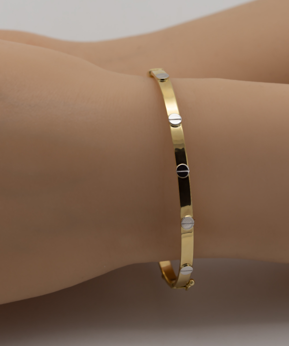 Armspange 333er Gold bicolor 