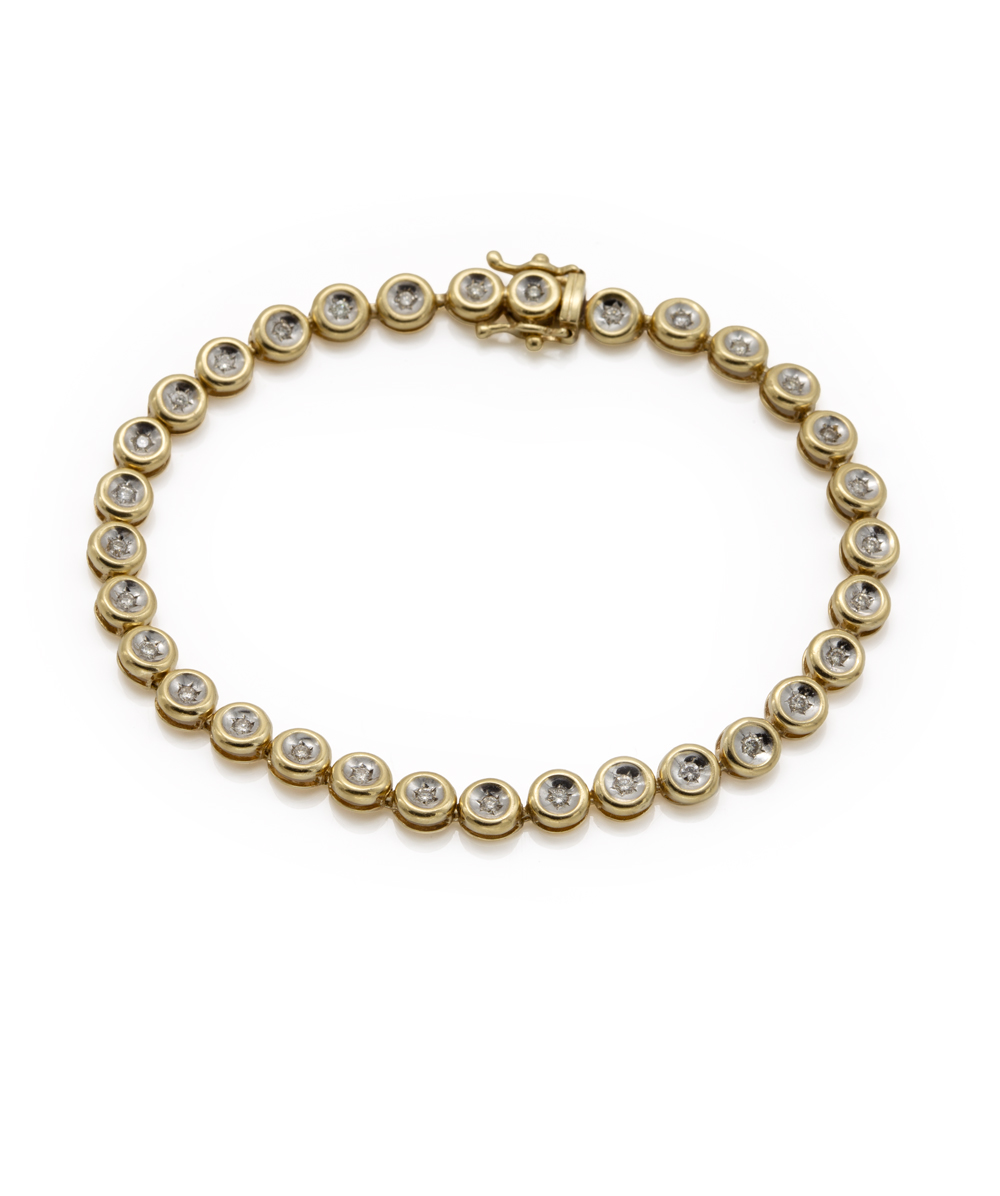 Armband mit Brillanten 585er Gold bicolor