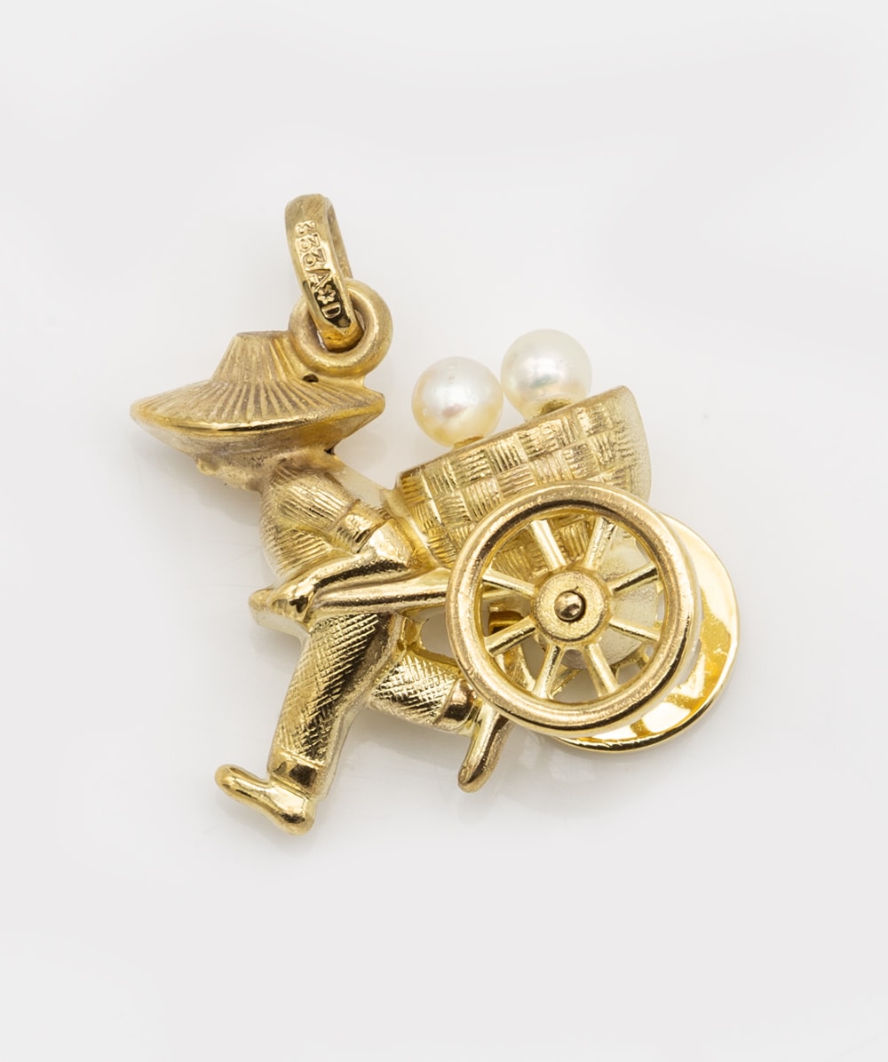 Anhänger mit Zuchtperle 333er Gelbgold